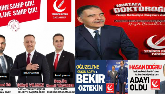 YENİDEN REFAH PARTİSİ GAZİANTEP ADAYLARI 