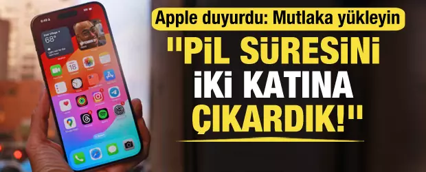 Apple duyurdu: Pil kapasitesini 2 katına çıkardık!